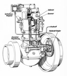 Daimler Phoenix-Motor 1896 im Heck